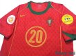 Photo3: Portugal Euro 2004 Home Shirt #20 Deco UEFA Euro 2004 Patch/Badge UEFA Fair Play Patch/Badge (3)