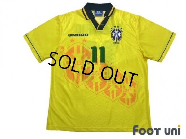 Photo1: Brazil 1995 Home Shirt #11 Romario (1)