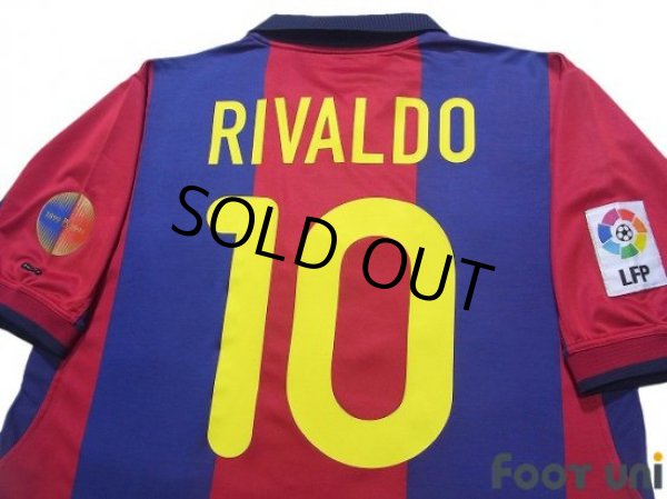 Photo4: FC Barcelona 2000-2001 Home Shirt #10 Rivaldo LFP Patch/Badge (4)