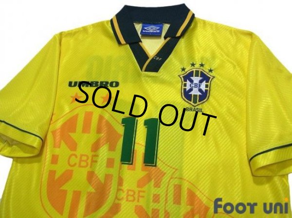 Photo3: Brazil 1995 Home Shirt #11 Romario (3)