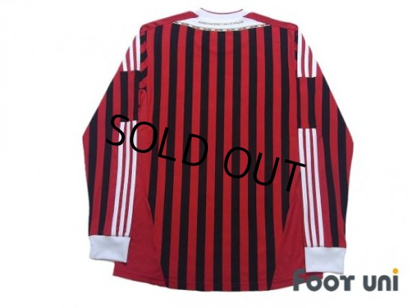 Photo2: AC Milan 2011-2012 Home Long Sleeve Shirt (2)