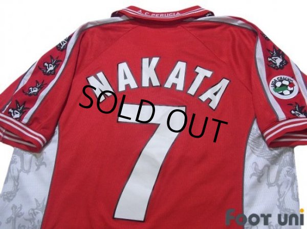 Photo4: Perugia 1999-2000 Home Shirt #7 Hidetoshi Nakata Lega Calcio Patch/Badge (4)