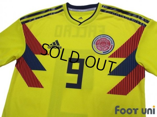 Photo3: Colombia 2018 Home Authentic Shirt #9 Radamel Falcao (3)