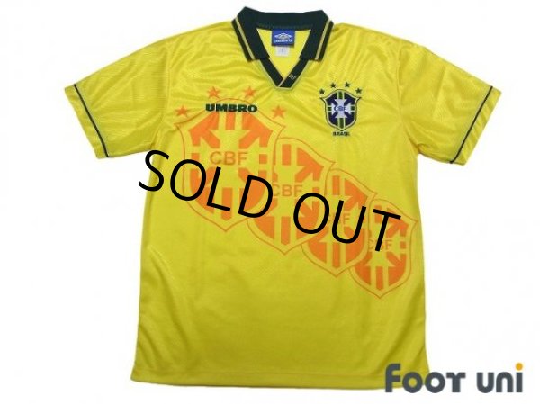 Photo1: Brazil 1995 Home Shirt (1)