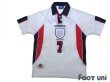 Photo1: England 1998 Home Shirt #7 Beckham (1)