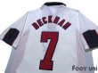 Photo4: England 1998 Home Shirt #7 Beckham (4)