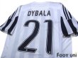 Photo4: Juventus 2015-2016 Home Shirt #21 Paulo Dybala (4)