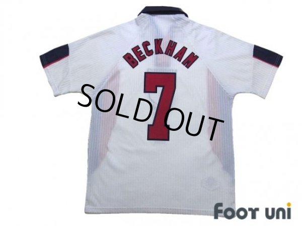 Photo2: England 1998 Home Shirt #7 Beckham (2)