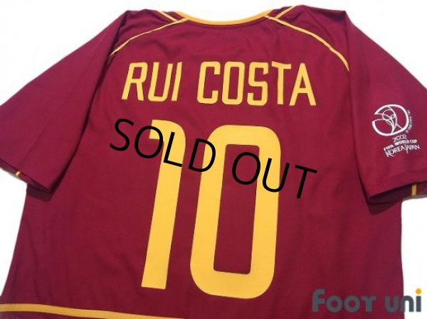 Photo4: Portugal 2002 Home Authentic Shirt #10 Rui Costa 2002 FIFA World Cup Korea Japan Patch/Badge (4)