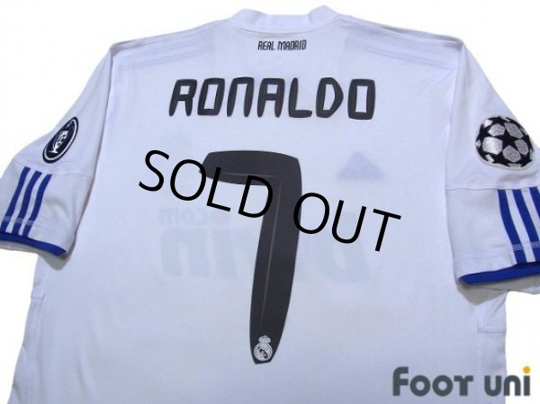 Photo4: Real Madrid 2010-2011 Home Shirt #7 Ronaldo Champions League Patch/Badge UEFA Champions League Trophy Patch - 9 (4)