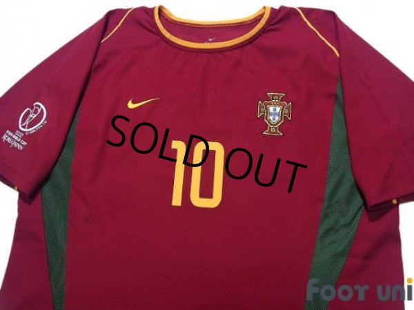 Photo3: Portugal 2002 Home Authentic Shirt #10 Rui Costa 2002 FIFA World Cup Korea Japan Patch/Badge (3)
