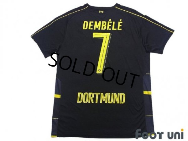Photo2: Borussia Dortmund 2016-2017 Away Shirt #7 Ousmane Dembele (2)