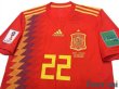 Photo3: Spain 2018 Home Shirt #22 Isco FIFA World Cup Russia 2018 Patch/Badge w/tags (3)