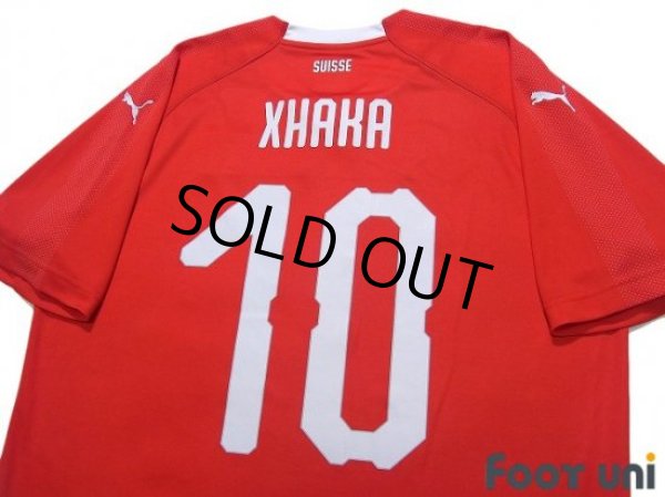 Photo4: Switzerland 2018 Home Shirt #10 Granit Xhaka (4)