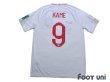 Photo2: England 2018 Home Shirt #9 Harry Kane FIFA World Cup 2018 Russia Patch/Badge (2)