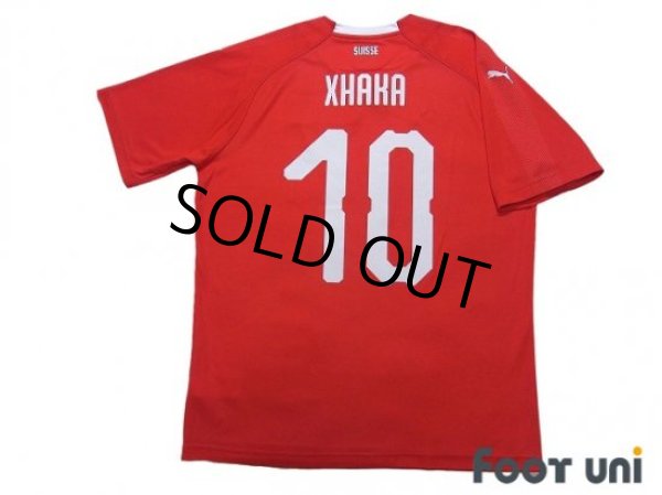 Photo2: Switzerland 2018 Home Shirt #10 Granit Xhaka (2)