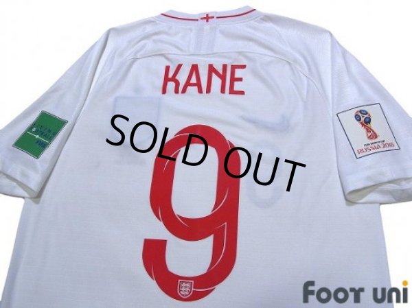 Photo4: England 2018 Home Shirt #9 Harry Kane FIFA World Cup 2018 Russia Patch/Badge (4)