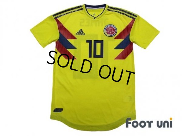 Photo1: Colombia 2018 Home Authentic Shirt #10 James Rodríguez w/tags (1)