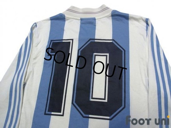 Photo4: Argentina 1992-1993 Home Reprint Long Sleeve Shirt #10 (4)