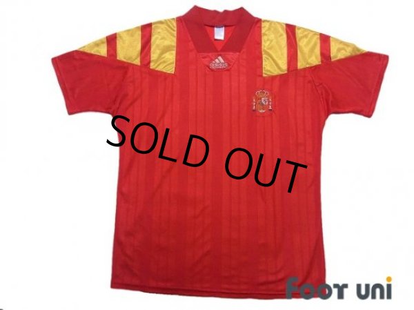 Photo1: Spain 1992 Home Shirt (1)