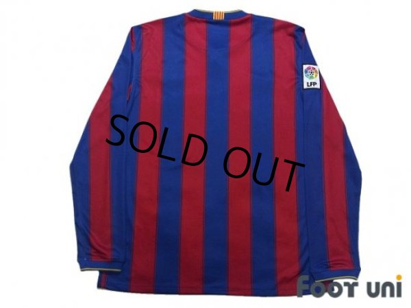Photo2: FC Barcelona 2009-2010 Home Long Sleeve Shirt LFP Patch/Badge (2)