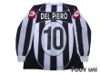 Photo2: Juventus 2002-2003 Home Long Sleeve Shirt #10 Del Piero For the Champions League (2)