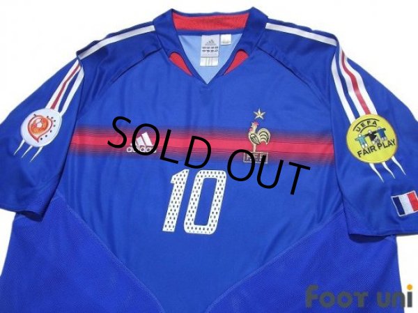 Photo3: France Euro 2004 Home Shirt #10 Zidane UEFA Euro 2004 Patch/Badge UEFA Fair Play Patch/Badge (3)