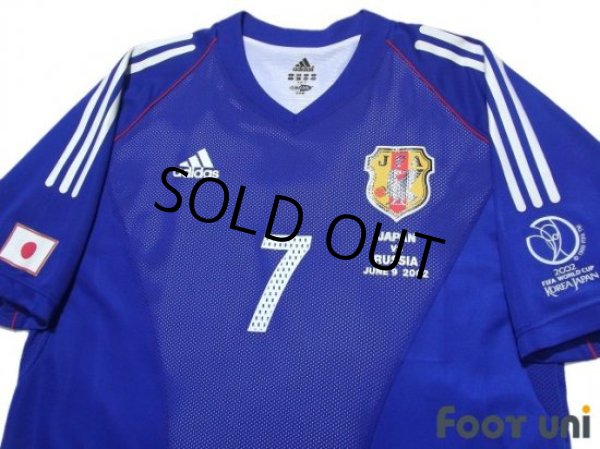 Photo3: Japan 2002 Home Authentic Shirt #7 Hidetoshi Nakata FIFA World Cup 2002 Korea Japan Patch/Badge (3)