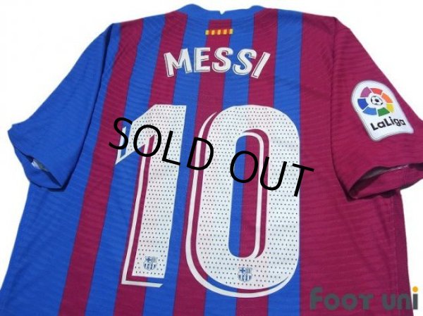 Photo4: FC Barcelona 2021-2022 Home Authentic Shirt and Shorts Set #10 Messi La Liga Patch/Badge (4)