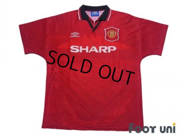 Photo1: Manchester United 1994-1996 Home Shirt (1)