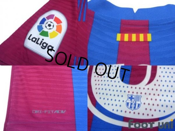 Photo7: FC Barcelona 2021-2022 Home Authentic Shirt and Shorts Set #10 Messi La Liga Patch/Badge (7)