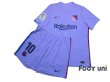 Photo1: FC Barcelona 2021-2022 Away Authentic Shirt and Shorts Set #10 Messi La Liga Patch/Badge (1)