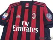 Photo3: AC Milan 2017-2018 Home Shirt #8 Suso Serie A Tim Patch/Badge (3)