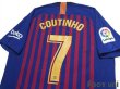 Photo4: FC Barcelona 2018-2019 Home Authentic Shirt #7 Coutinho La Liga Patch/Badge (4)