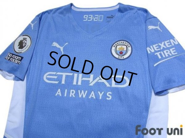 Photo3: Manchester City 2021-2022 Home Authentic Shirt and Shorts Set #17 De Bruyne (3)
