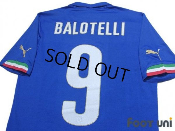 Photo4: Italy 2014 Home Shirt #9 Balotelli w/tags (4)