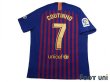 Photo2: FC Barcelona 2018-2019 Home Authentic Shirt #7 Coutinho La Liga Patch/Badge (2)