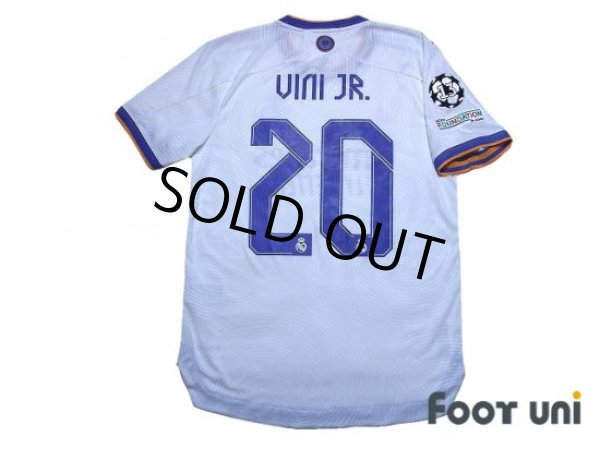 Photo2: Real Madrid 2021-2022 Home Authentic Shirt and Shorts Set #20 Vini Jr (2)