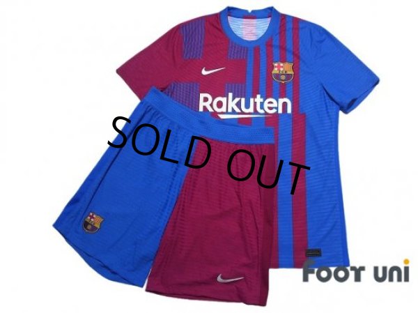 Photo1: FC Barcelona 2021-2022 Home Authentic Shirt and Shorts Set (1)