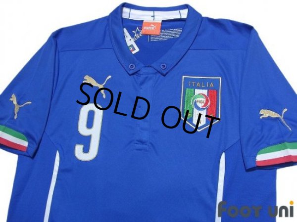 Photo3: Italy 2014 Home Shirt #9 Balotelli w/tags (3)