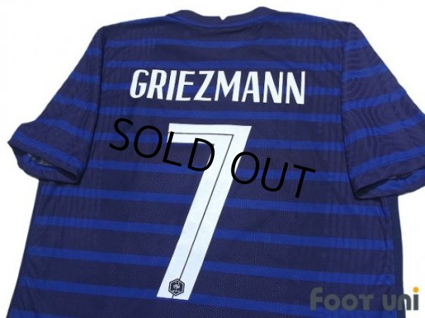Photo4: France Euro 2020-2021 Home Authentic Shirt #7 Griezmann (4)