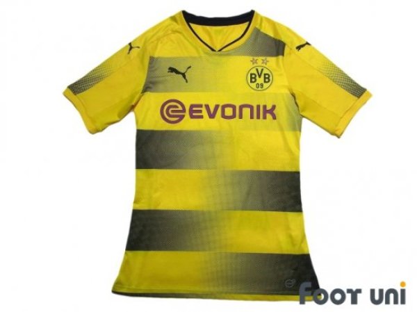 Photo1: Borussia Dortmund 2017-2018 Home Authentic Shirt (1)