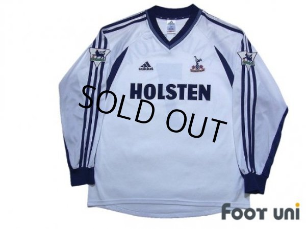 Photo1: Tottenham Hotspur 2001-2002 Home Long Sleeve Shirt #7 Anderton The F.A. Premier League Patch/Badge (1)