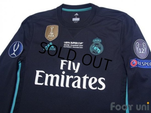 Photo3: Real Madrid 2017-2018 Away Long Sleeve Shirt #7 Cristiano Ronaldo (3)