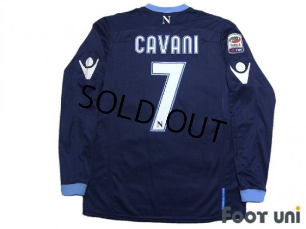 Photo2: Napoli 2010-2011 Third Long Sleeve Shirt #7 Cavani Serie A Tim Patch/Badge w/tags (2)