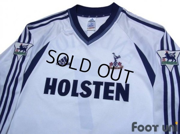 Photo3: Tottenham Hotspur 2001-2002 Home Long Sleeve Shirt #7 Anderton The F.A. Premier League Patch/Badge (3)