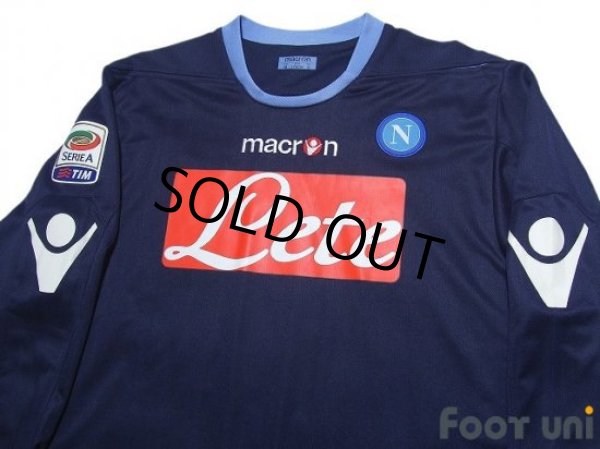 Photo3: Napoli 2010-2011 Third Long Sleeve Shirt #7 Cavani Serie A Tim Patch/Badge w/tags (3)
