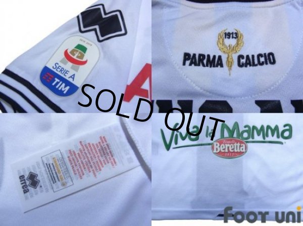 Photo8: Parma 2018-2019 Home Shirt #22 Bruno Alves Serie A Tim Patch/Badge w/tags (8)