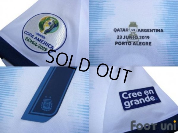 Photo7: Argentina 2019 Home Shirt #9 Kun Aguero Copa America Patch/Badge (7)