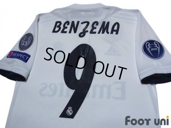 Photo4: Real Madrid 2018-2019 Home Authentic Shirt #9 Benzema w/tags (4)